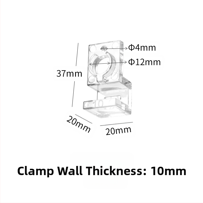 Akvariumo dangčio laikiklis, skaidrus, didelio stiprumo, kompiuterio, mažas, įleidimo ir išleidimo vamzdžio, fiksuotas, stiklinis, prie sienos tvirtinamas laikiklis