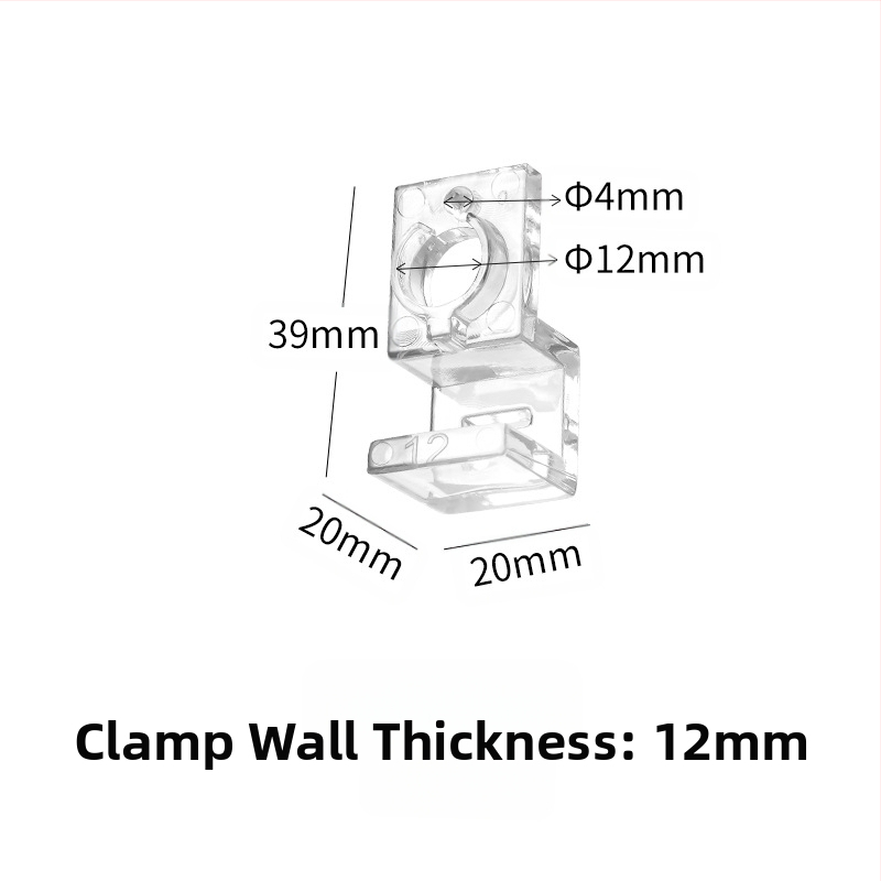 Akvariumo dangčio laikiklis, skaidrus, didelio stiprumo, kompiuterio, mažas, įleidimo ir išleidimo vamzdžio, fiksuotas, stiklinis, prie sienos tvirtinamas laikiklis