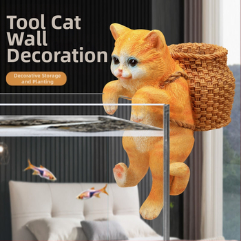 Akvariumo peizažas, katės kuprinė, akvariumo šoniniai pakabinami papuošalai, akvariumo stalas