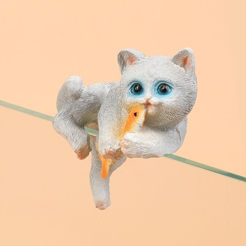 Akvariumo peizažas, katės kuprinė, akvariumo šoniniai pakabinami papuošalai, akvariumo stalas