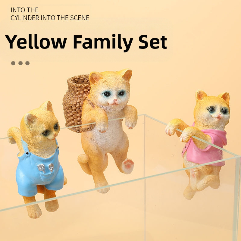 Akvariumo peizažas, katės kuprinė, akvariumo šoniniai pakabinami papuošalai, akvariumo stalas