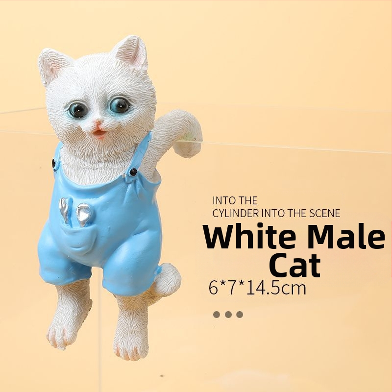 Akvariumo peizažas, katės kuprinė, akvariumo šoniniai pakabinami papuošalai, akvariumo stalas