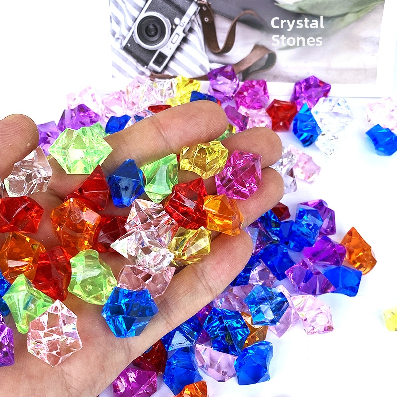 Акрилен кристален камък, цветен скъпоценен камък, аквариум, пейзажен камък, красота, Чен, декорация, увеселителен парк, производители на играчки, реквизит на едро