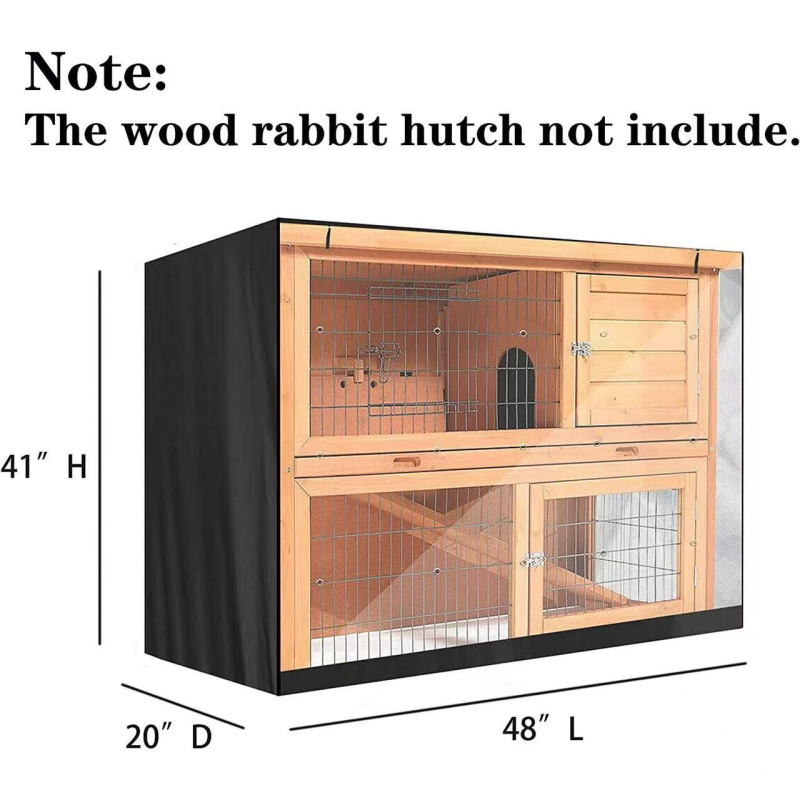 Naminių triušių uždangalai, lauko dviaukštis naminių gyvūnėlių namelis, apsaugantis nuo saulės, dulkių, atsparus lietui, vėjui, triušių narvo apsauginis uždangalas
