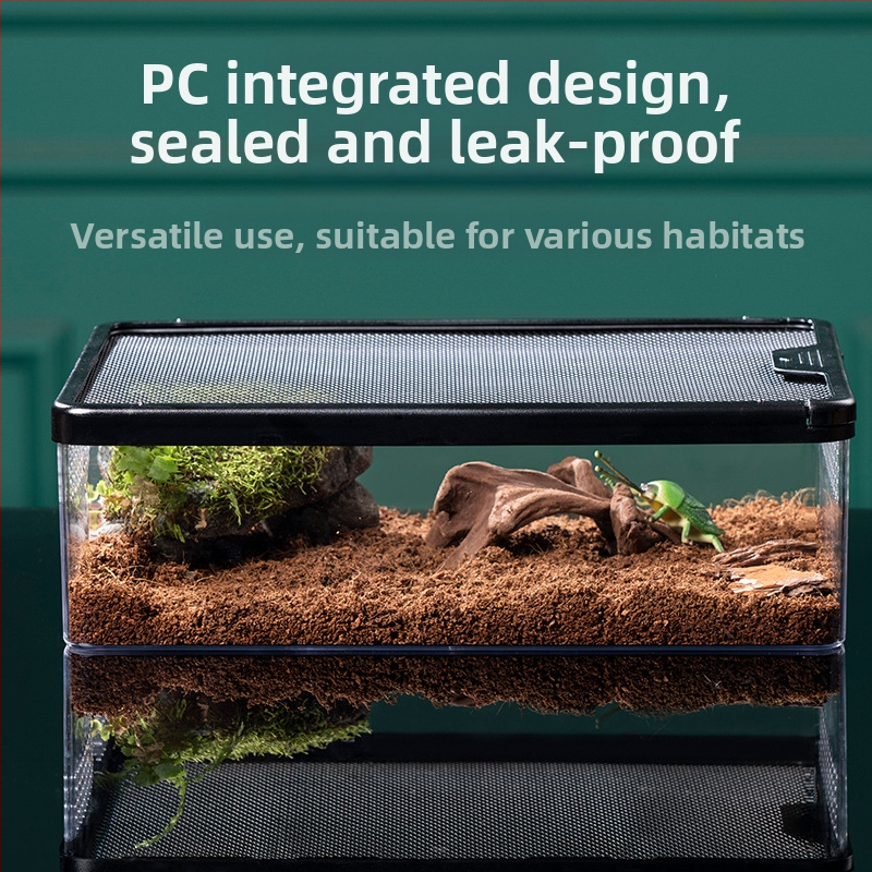 Кутия за влечуги, кутия за развъждане на рогата жаба, костенурка, хамстер, царевична змия, клетка за влечуги против бягство, домашни любимци