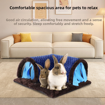 Διασυνοριακή φωλιά από βαμβάκι ινδικού χοιριδίου Διασκεδαστικό μικρό κατοικίδιο κουνέλι καναλιού Totoro Ζεστή φωλιά ύπνου Ολλανδική φωλιά τούνελ διάτρησης χοίρων