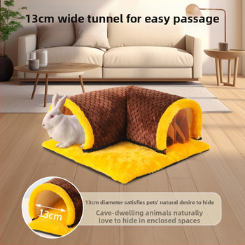Διασυνοριακή φωλιά από βαμβάκι ινδικού χοιριδίου Διασκεδαστικό μικρό κατοικίδιο κουνέλι καναλιού Totoro Ζεστή φωλιά ύπνου Ολλανδική φωλιά τούνελ διάτρησης χοίρων