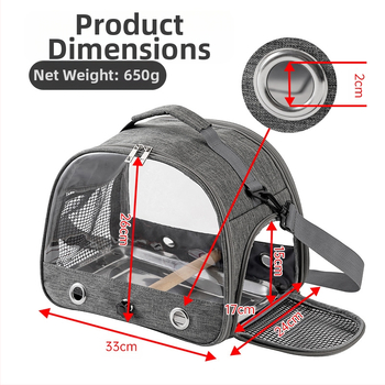 Τσάντα για πουλιά, φορητή, αδιάβροχη, κλουβί για χάμστερ, παπαγάλους, πτυσσόμενη, περιστέρι, ψαρόνι, κατοικίδιο, μαύρη τσάντα για εκδρομές Phoenix