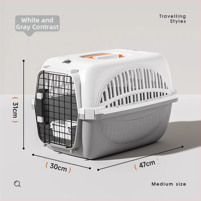 Kutija za mačke s zračnom kutijom, prijenosni kavez za mačke, vrećica za mačke, kutija za kućne ljubimce za automobil, kavez za pse, prijenosna plastična kutija za mačke
