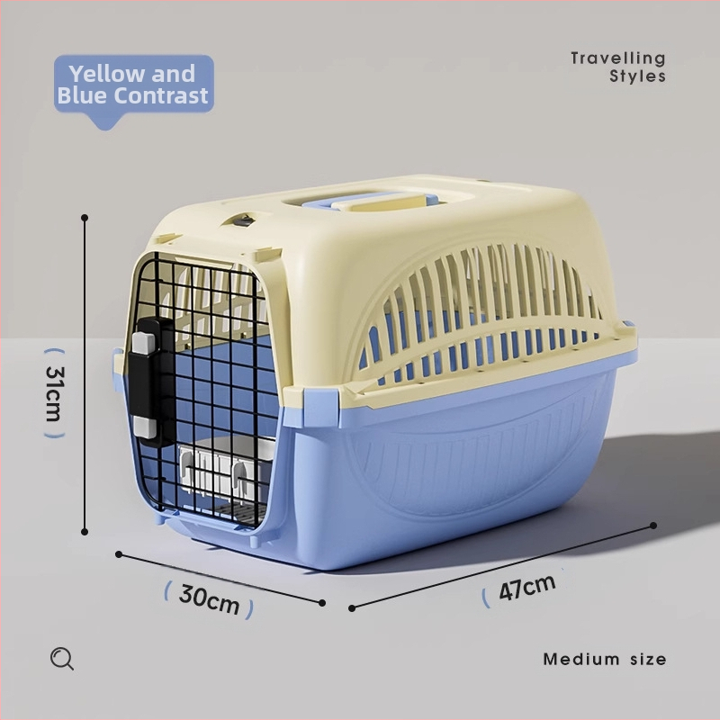 Kutija za mačke s zračnom kutijom, prijenosni kavez za mačke, vrećica za mačke, kutija za kućne ljubimce za automobil, kavez za pse, prijenosna plastična kutija za mačke
