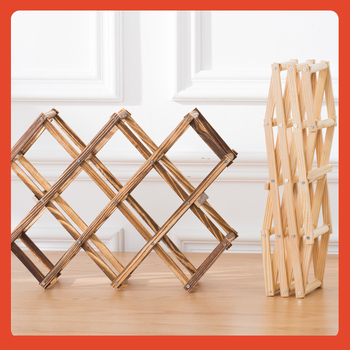 □ Ράφι κρασιών από μασίφ ξύλο, πτυσσόμενη, ράφι κρασιών, ράφι αποθήκευσης, ντουλάπι κρασιών, πλέγμα κρασιού, ράφι προβολής κρασιών για οικιακή χρήση