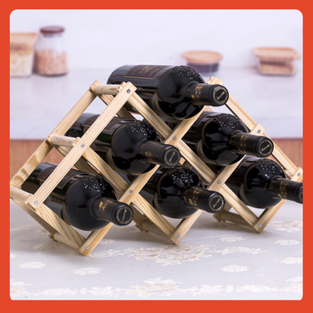 □ Ράφι κρασιών από μασίφ ξύλο, πτυσσόμενη, ράφι κρασιών, ράφι αποθήκευσης, ντουλάπι κρασιών, πλέγμα κρασιού, ράφι προβολής κρασιών για οικιακή χρήση