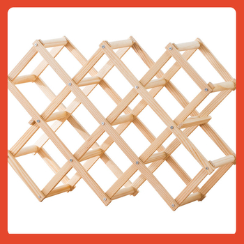 □ Ράφι κρασιών από μασίφ ξύλο, πτυσσόμενη, ράφι κρασιών, ράφι αποθήκευσης, ντουλάπι κρασιών, πλέγμα κρασιού, ράφι προβολής κρασιών για οικιακή χρήση