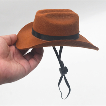 Katės kaubojaus skrybėlės aksesuarai Vesterno kaubojaus skrybėlė Nuotrauka Šuo mažas šuns šalmas augintinio skrybėlė