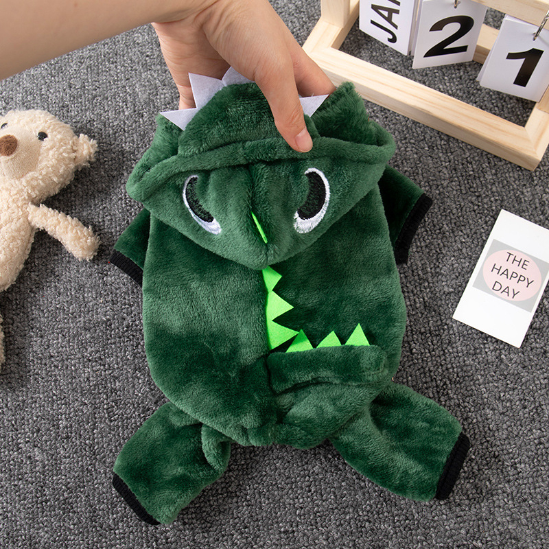 Odjeća za pse Zimska odjeća s dinosaurima Zimska odjeća Topla odjeća za kućne ljubimce Fadou Teddy Slatka četveronožna mačka Odjeća za transformaciju