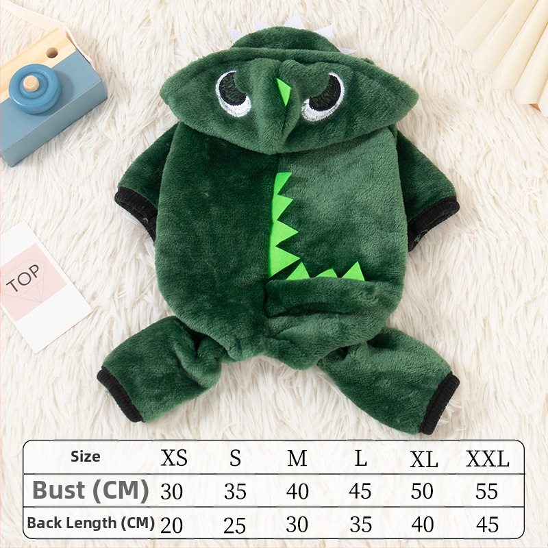 Odjeća za pse Zimska odjeća s dinosaurima Zimska odjeća Topla odjeća za kućne ljubimce Fadou Teddy Slatka četveronožna mačka Odjeća za transformaciju