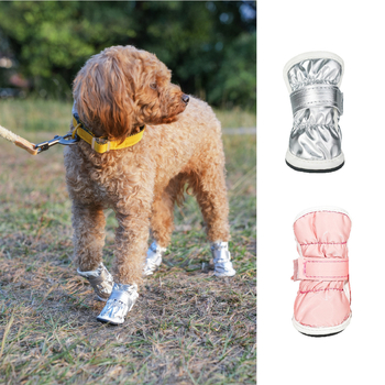 24 žieminiai šunų batai meškiuko formos „schanery“ mažiems šunims, sniego batai, vandeniui atsparūs šalčiui, pėdų uždangalai