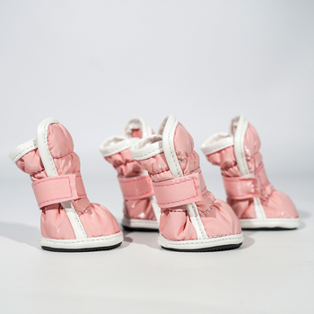 24 žieminiai šunų batai meškiuko formos „schanery“ mažiems šunims, sniego batai, vandeniui atsparūs šalčiui, pėdų uždangalai