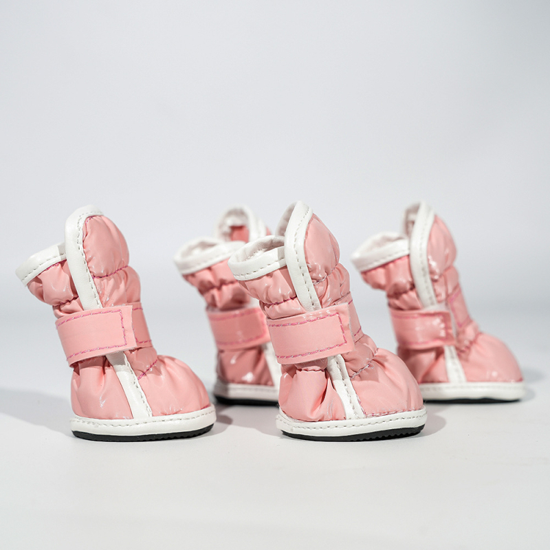 24 žieminiai šunų batai meškiuko formos „schanery“ mažiems šunims, sniego batai, vandeniui atsparūs šalčiui, pėdų uždangalai