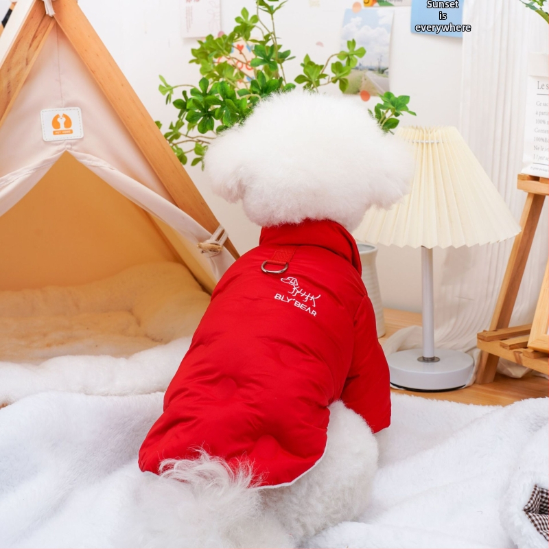 Sügis- ja talvised lemmikloomariided kutsika-kassiriided lainelised täidisega sametist jalgadega puuvillase polsterdusega jope kui karu ja kaisukaru väikese koera hulgimüük