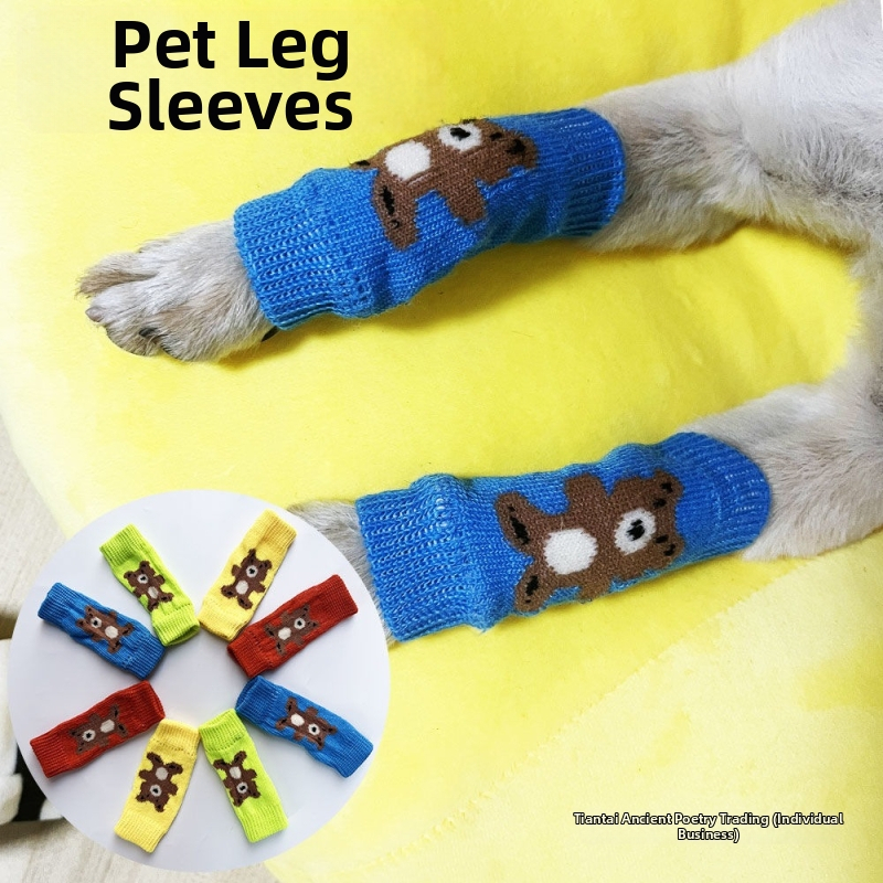 Naminių gyvūnėlių kojinės, naujos kelių apsaugos, kojų kojinės, apsaugančios nuo įbrėžimų, apsaugančios nuo nešvarumų nei meškiuko alkūnės apsauga mažam šuniui