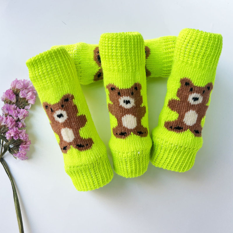 Naminių gyvūnėlių kojinės, naujos kelių apsaugos, kojų kojinės, apsaugančios nuo įbrėžimų, apsaugančios nuo nešvarumų nei meškiuko alkūnės apsauga mažam šuniui