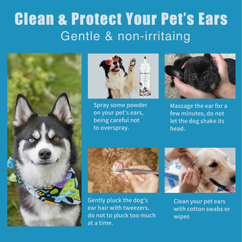 Lemmikloomade kõrvade väljatõmbamise karvapulber kõrvakanalite puhastamine sügelusevastane kassi-koera valutu karvaeemalduspulber kõrvahooldus karvaeemaldus kõrvapuhastuspulber