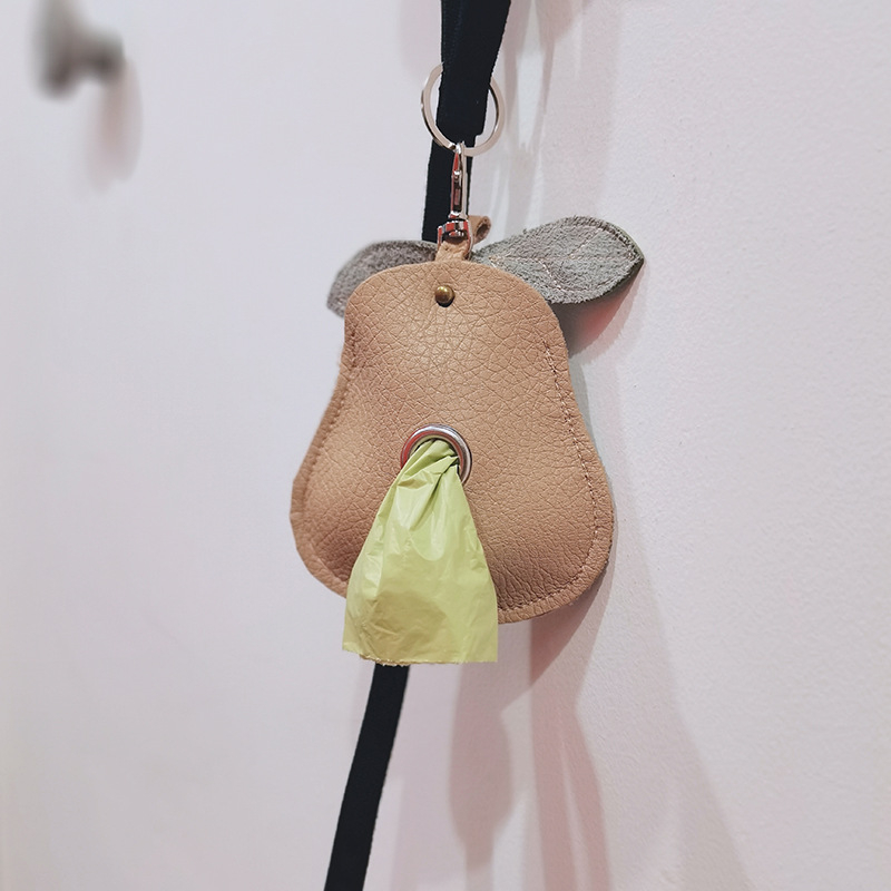 Преносима чанта за разходка на кучета, модна PU кожена чанта за събиране на изпражнения, торба за боклук, чанта за разпределение на отпадъци, чанта за теглене на въжета, висяща чанта, чанта за домашни любимци