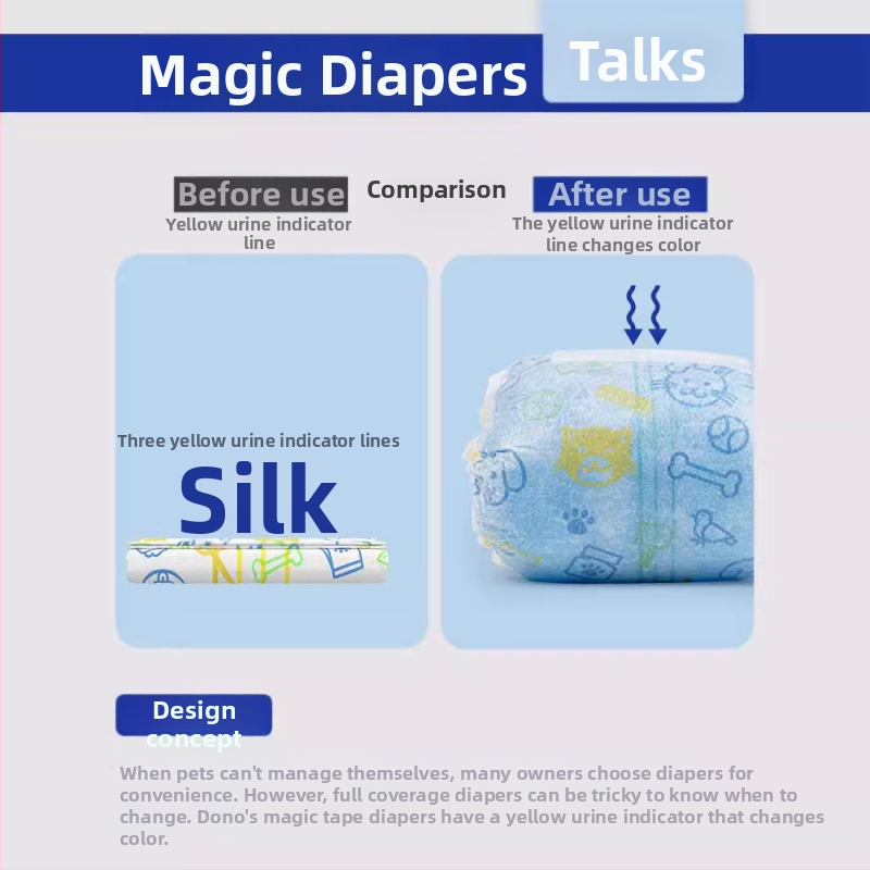 ДНЕВНИКЪТ НА ДОНО, пелени за кучета за мъжко куче и кучка, физиологични панталони, пелени за домашни любимци в дневника за растеж на домашни любимци