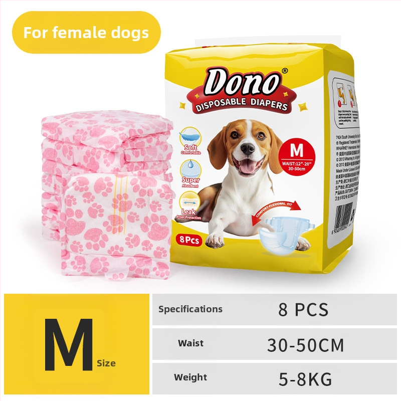 JURNALUL LUI DONO scutece pentru câini câine mascul cățea pantaloni fiziologici scutece pentru animale de companie în jurnalul de creștere al animalelor de companie