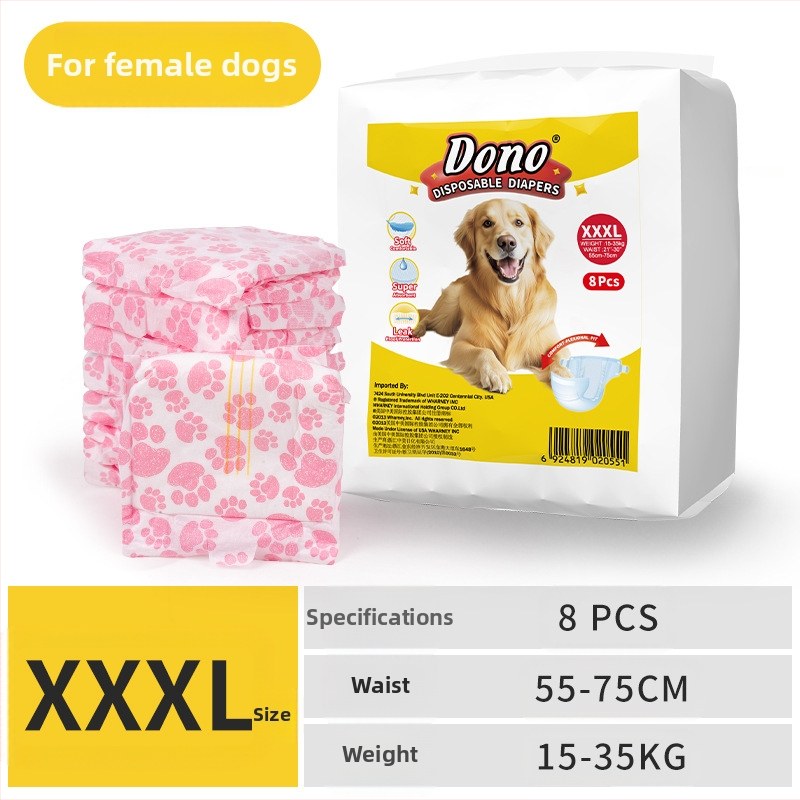 JURNALUL LUI DONO scutece pentru câini câine mascul cățea pantaloni fiziologici scutece pentru animale de companie în jurnalul de creștere al animalelor de companie