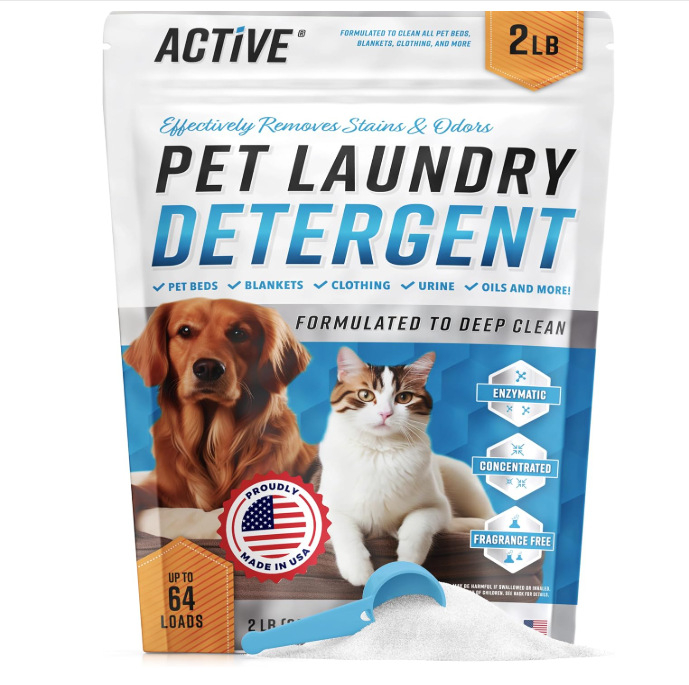 Naminių gyvūnėlių skalbinių ploviklis – kvapų šalinimas, dėmių šalinimas, gilus nešvarumų ir dėmių valymas