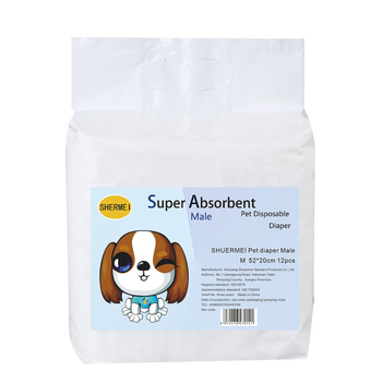 Vienkartiniai naminių gyvūnėlių sauskelnių įklotai, apsaugantys nuo šoninio nuotėkio, su „Velcro“ burnos šunų kelnėmis, šunų sauskelnių įklotai