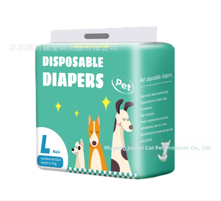 Vienkartiniai naminių gyvūnėlių sauskelnių įklotai, apsaugantys nuo šoninio nuotėkio, su „Velcro“ burnos šunų kelnėmis, šunų sauskelnių įklotai