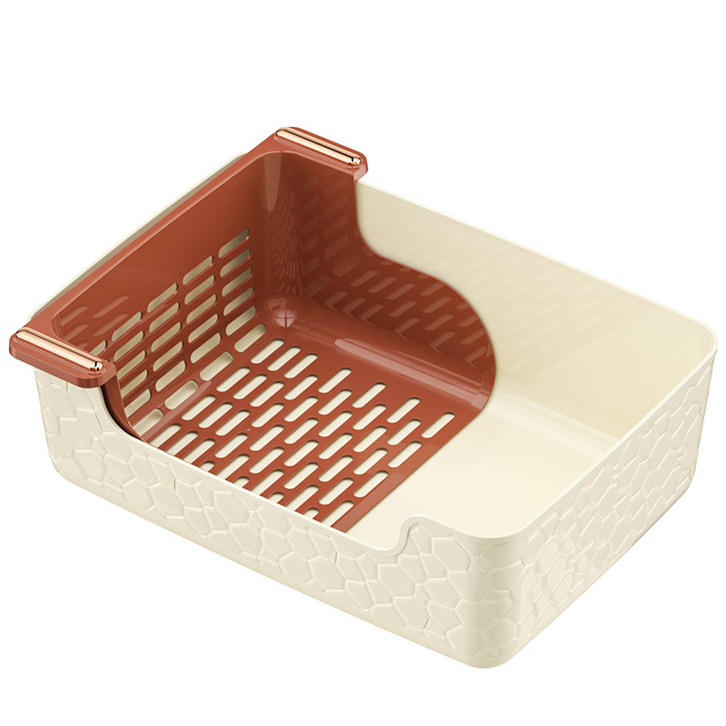 Kutija za mačji pijesak Velika kutija za mačji pijesak Poluzatvorena kutija za mačji pijesak protiv iznošenja Protiv prskanja Mačji WC s ugrađenom filter lopatom Lijena kutija za mačke