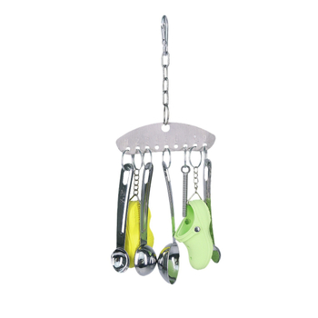 Παιχνίδι παπαγάλου από ανοξείδωτο ατσάλι μεσαίου και μεγάλου μεγέθους παζλ με δάγκωμα παπαγάλου, κρεμαστό κόσμημα Blinder, προϊόντα για πουλιά που παίζονται