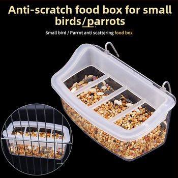 Κουτί τροφής για παπαγάλους που δεν μεταδίδεται, κουτί τροφής για πτηνά Munia Jade που δεν αιωρείται, πλαστικό μπολ τροφής για πτηνά, μεγάλο στήθος, προμήθειες για πτηνά Subverted