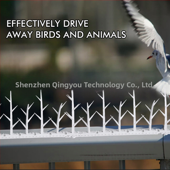 Κοφτερά και όμορφα λευκά αντιπυρικά καρφιά πουλιών, πλαστικά καρφιά πουλιών, αντικλεπτικά, αντιγάτες, ηλεκτρικά καρφιά απωθητικά πουλιών σε σχήμα κλαδιού, χονδρικής