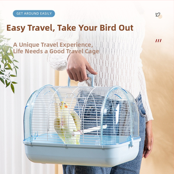 Κλουβί πουλιών με φορητό κλουβί πουλιών, κλουβί με δέρμα τίγρης και παιωνία, μικρό κλουβί πουλιών Sun Monk, μεγάλο, μεταλλικό κλουβί πουλιών υψηλής ποιότητας