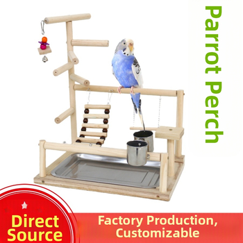 Papagal Stand Cocoțat Pasăre Scară Alpinism Leagăn Loc de Joacă Antrenament Alpinism Jucărie Stand Din Lemn Masiv Polul Stand De Pasăre Multistrat