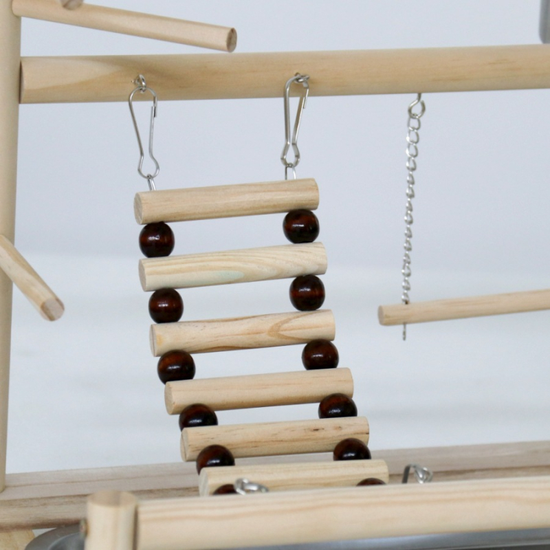 Papagal Stand Cocoțat Pasăre Scară Alpinism Leagăn Loc de Joacă Antrenament Alpinism Jucărie Stand Din Lemn Masiv Polul Stand De Pasăre Multistrat