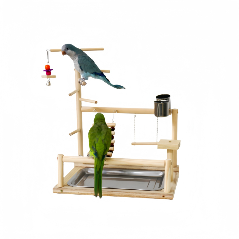 Papagal Stand Cocoțat Pasăre Scară Alpinism Leagăn Loc de Joacă Antrenament Alpinism Jucărie Stand Din Lemn Masiv Polul Stand De Pasăre Multistrat