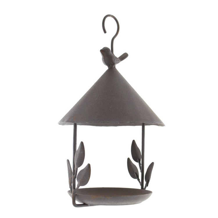 Papuošalai lauko geležinei paukščių lesyklai pakabinamas krepšelis, norintis papuošti kraštovaizdį, sodo balkono dekoravimas