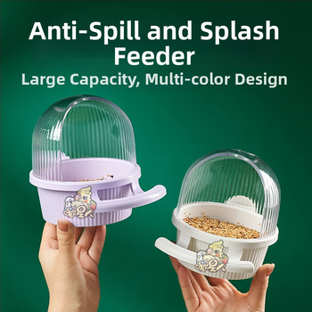 Ταΐστρα πουλιών, αδιάβροχη λεκάνη φαγητού, μακαρόν με βάση κορδέλας, εσωτερικός σταθερός σταυρός από μετάξι, κουτί φαγητού μεγάλης χωρητικότητας