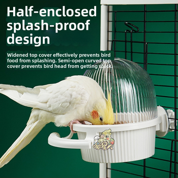 Ταΐστρα πουλιών, αδιάβροχη λεκάνη φαγητού, μακαρόν με βάση κορδέλας, εσωτερικός σταθερός σταυρός από μετάξι, κουτί φαγητού μεγάλης χωρητικότητας