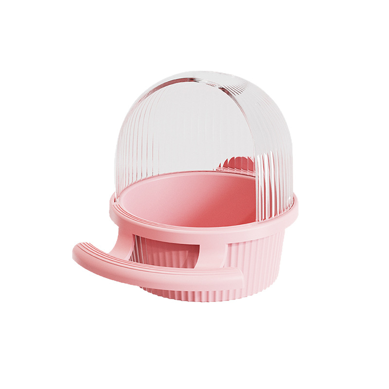 Hranilica za ptice, vodootporna posuda za hranu, makroni s stalkom od vrpce, kavez s unutarnjim fiksnim križem, svileni kavez za ptice, kutija za hranu velikog kapaciteta