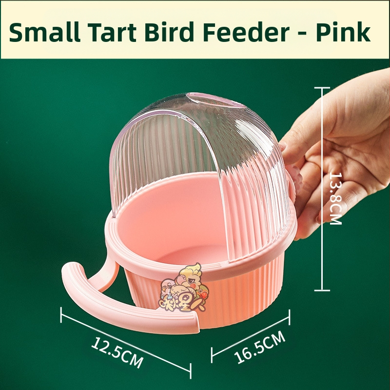 Hranilica za ptice, vodootporna posuda za hranu, makroni s stalkom od vrpce, kavez s unutarnjim fiksnim križem, svileni kavez za ptice, kutija za hranu velikog kapaciteta