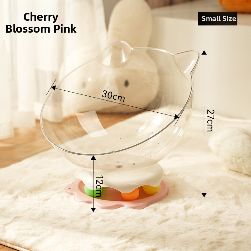 Cuib de pisică în formă de capsulă spațială pentru a ameliora plictiseala, jucărie pentru pisici cu placă rotativă încorporată și băț amuzant pentru pisici, cuib multifuncțional pentru pisici, pentru a se juca și a dormi