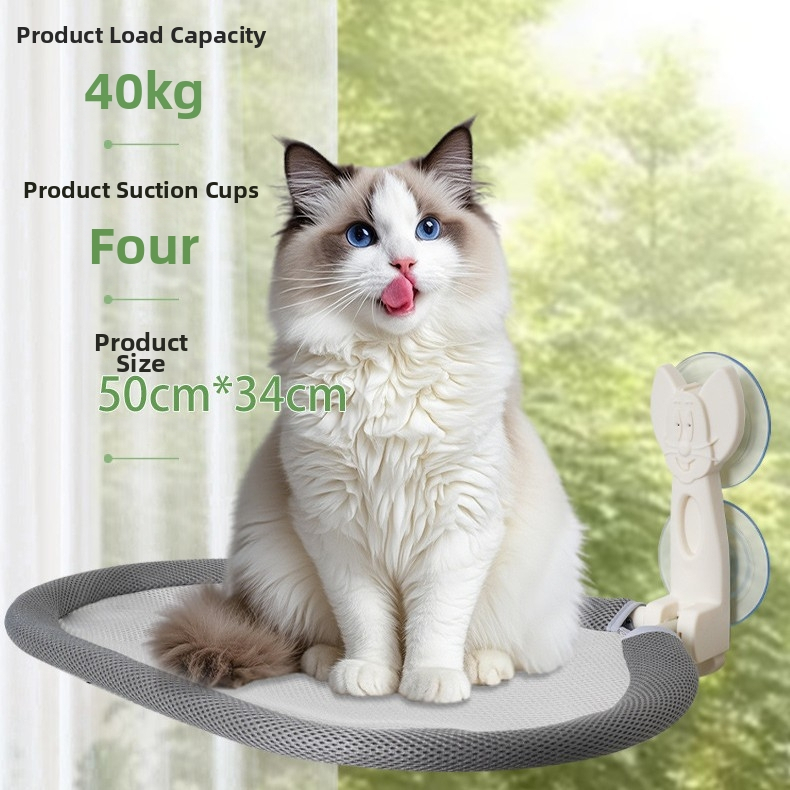 Prekogranični popularni proizvod, univerzalna viseća mreža za mačke za sva godišnja doba, s vakuumskom čašicom, bez bušilice, štedi prostor, sklopivo i uklonjivo gnijezdo i viseća mreža za mačke