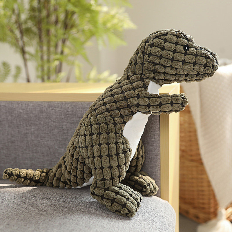 Играчки за кучета от цял свят, устойчиви на ухапвания и кътници плюшени играчки, издаващи звуци, козина от коркин, сладки динозавърски принадлежности за домашни любимци, интерактивни и против скука играчки